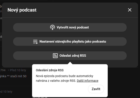 vytvořit podcast 2