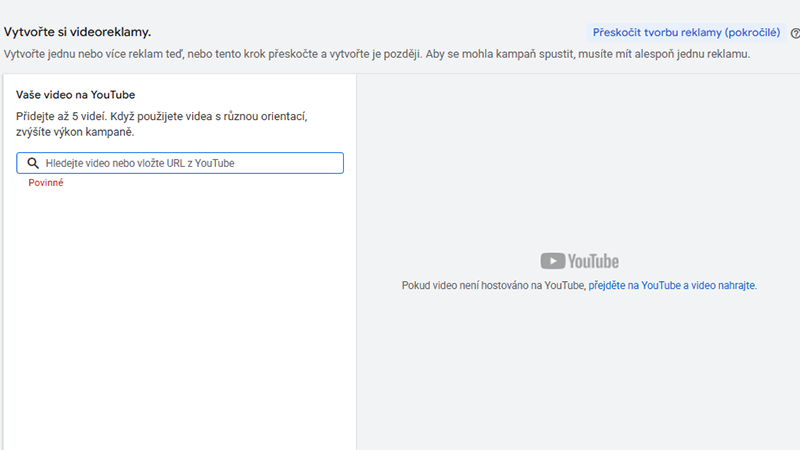 tvorba videoreklamy google ads